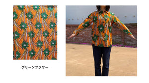 アフリカ布　シャツ（長袖）